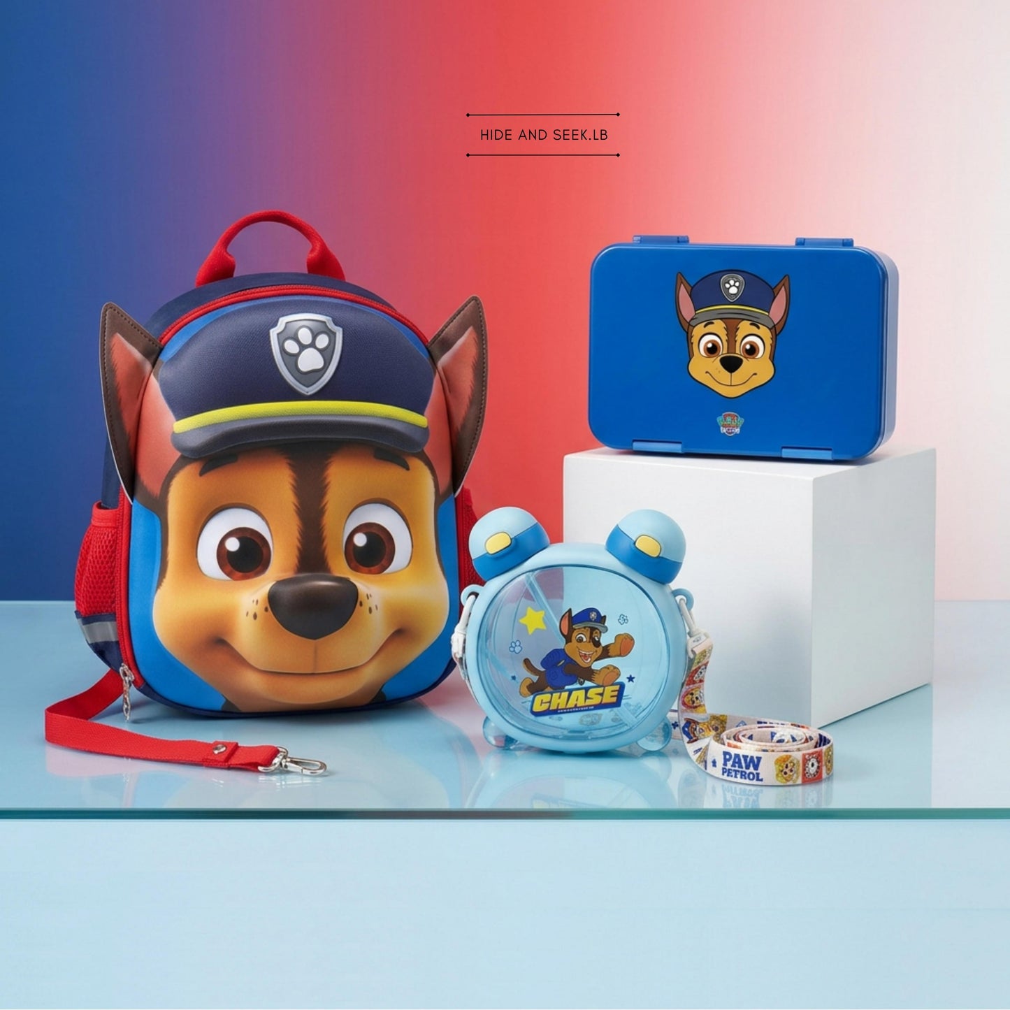 Paw patrol chase red blue kindergarten 3 pcs set