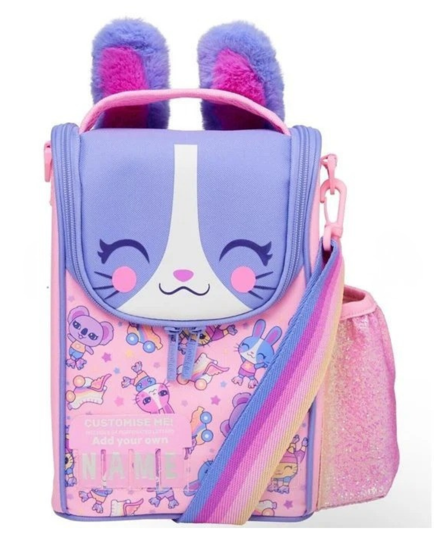 Smiggle rabbit lunch bag with strap