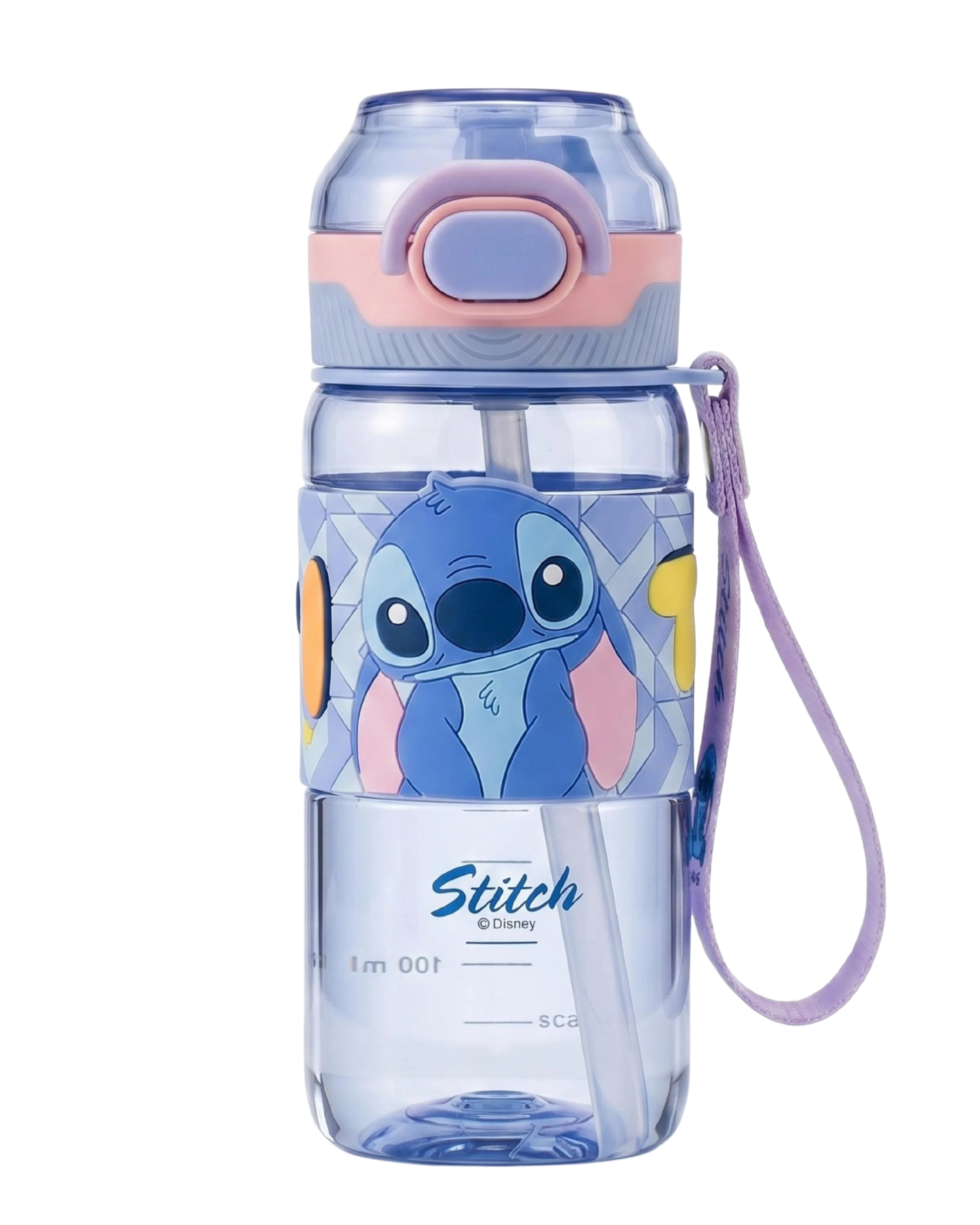 Stitch Disney drink bottle 500ml straw + direct drink