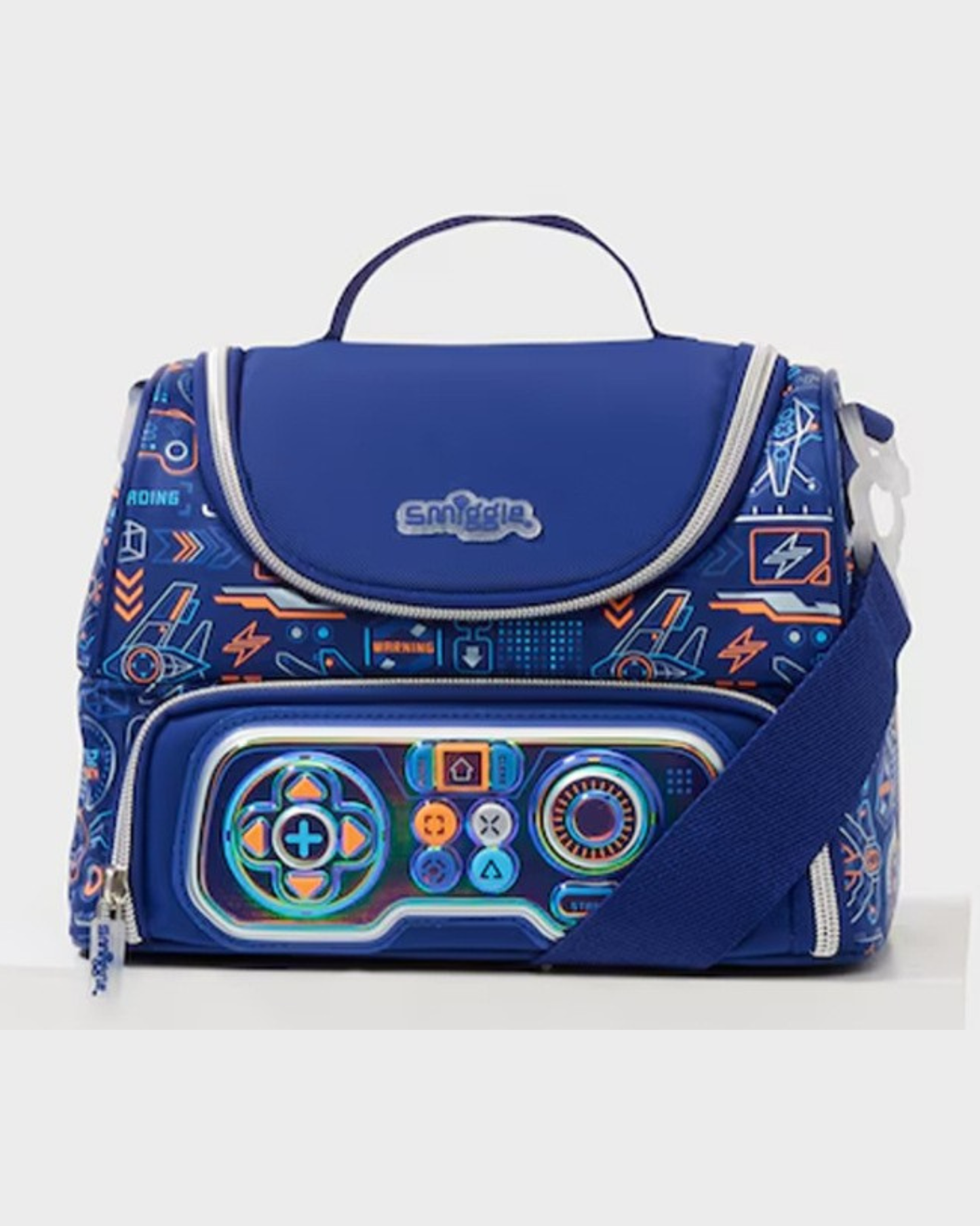Smiggle Blue Beta Double Decker Lunchbox with Strap