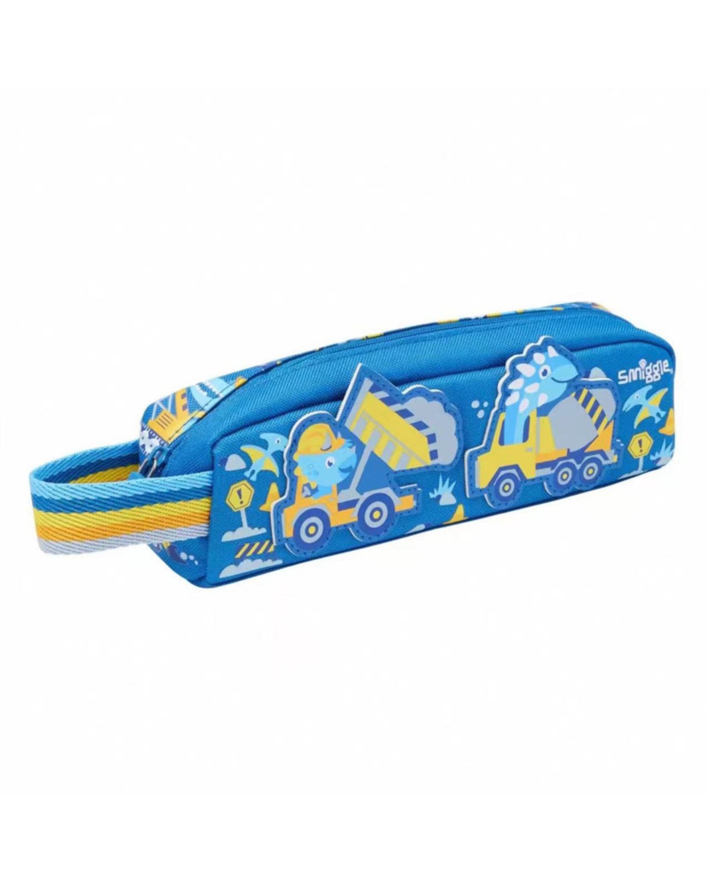 Smiggle blue cars & truck pencil case