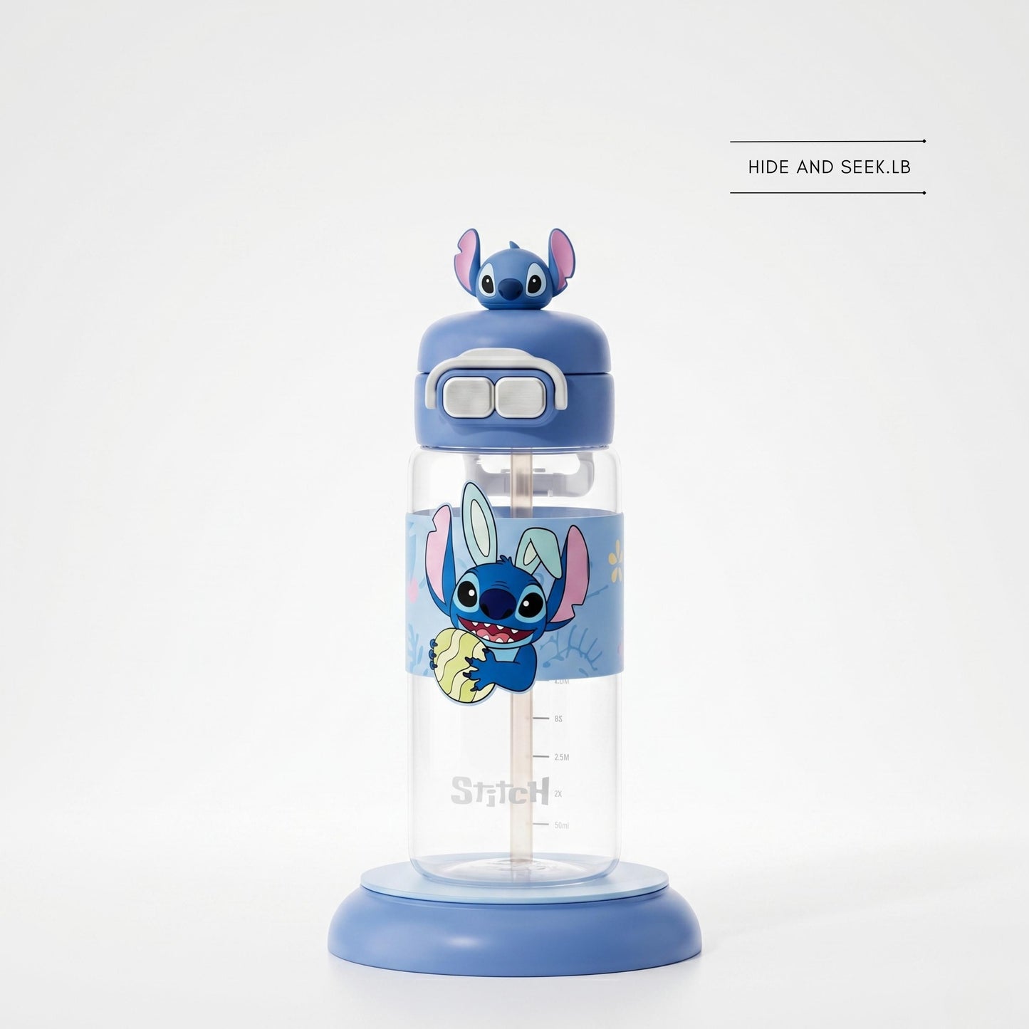 Stitch Disney drink bottle 600ml straw + direct drink