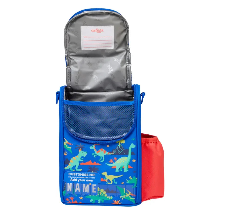 Smiggle dinosaur lunch bag with strap