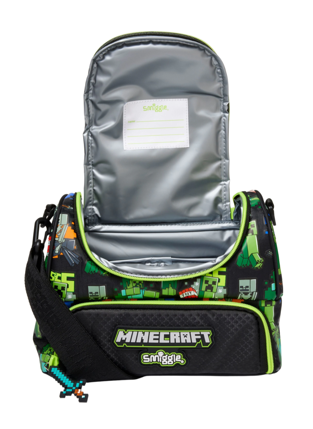 Smiggle Minecraft Double Decker Lunchbox with Strap