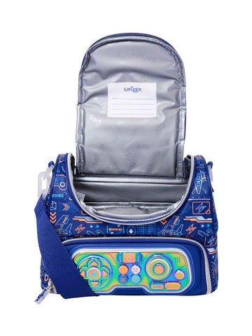 Smiggle Blue Beta Double Decker Lunchbox with Strap