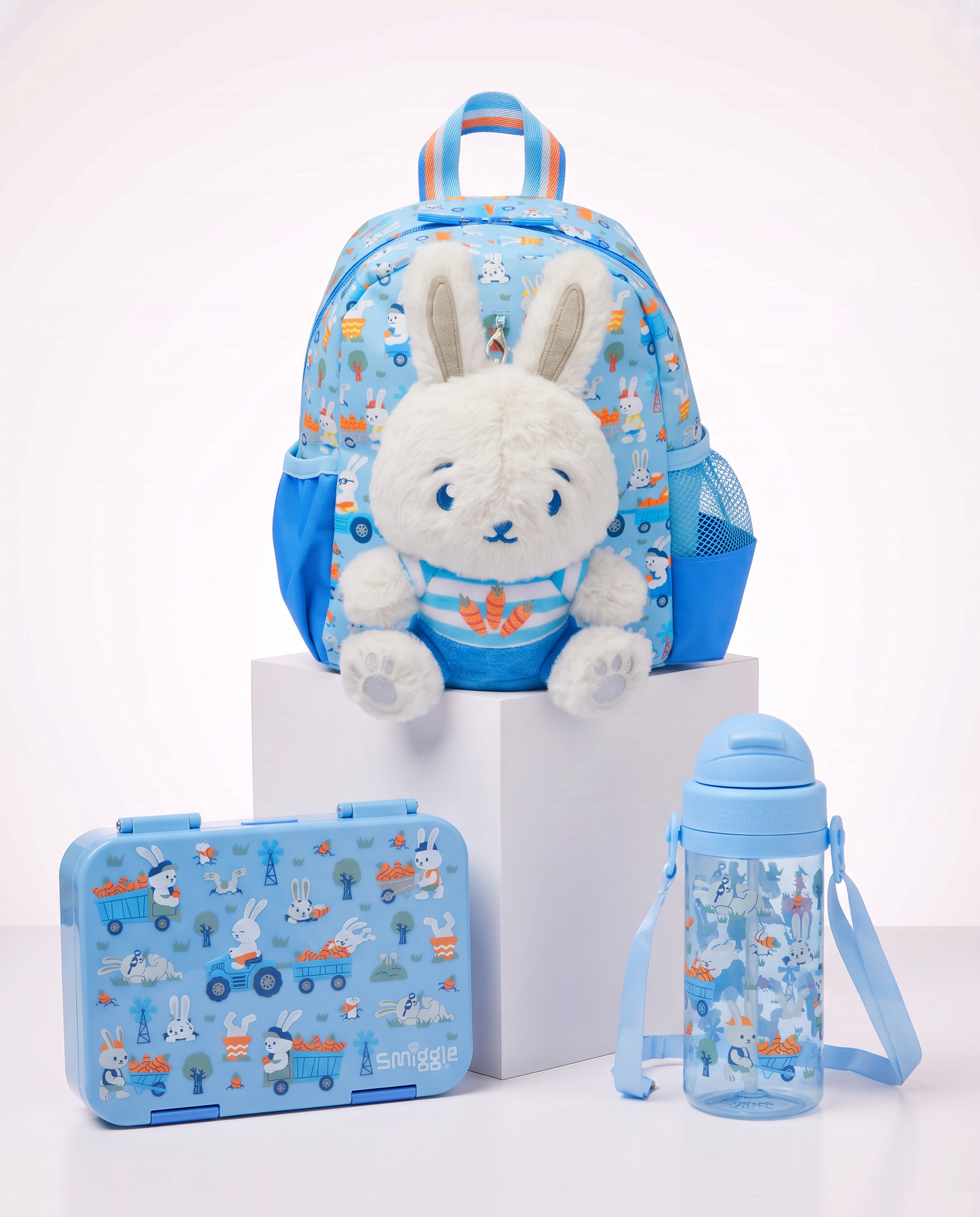 Smiggle rabbit Bunny teeny tiny 3pc set kg1 kg2