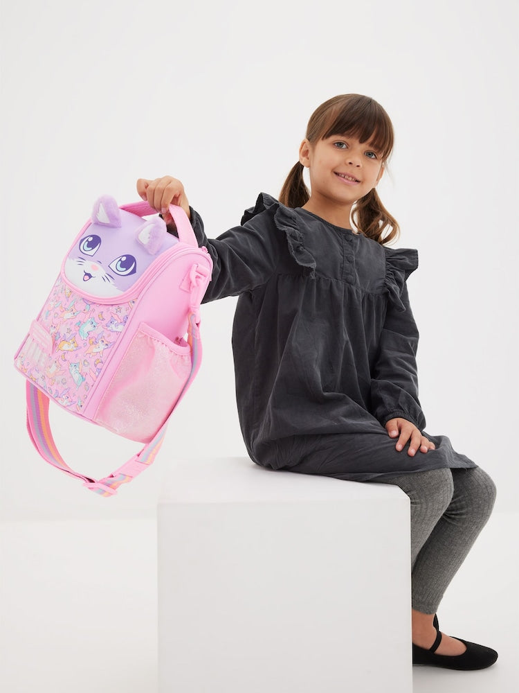 Smiggle cat lunch bag with strap