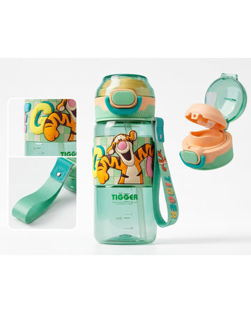 Disney Tigger 530ml bpa free double drink open straw and direct +lock