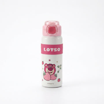 Disney Lotso stainless steel straw  opening 600ml drink bottle with lock