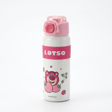 Disney Lotso stainless steel straw  opening 600ml drink bottle with lock