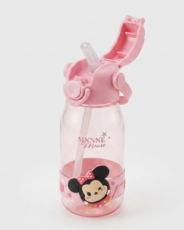 Disney Minnie mouse BPa free drink water bottle straw  520ml