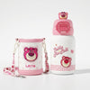Disney Lotso stainless steel 2 opening 550ml drink bottle with cover straw-direct drink