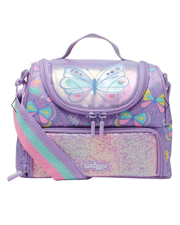 Smiggle butterfly Double Decker Lunchbox with Strap