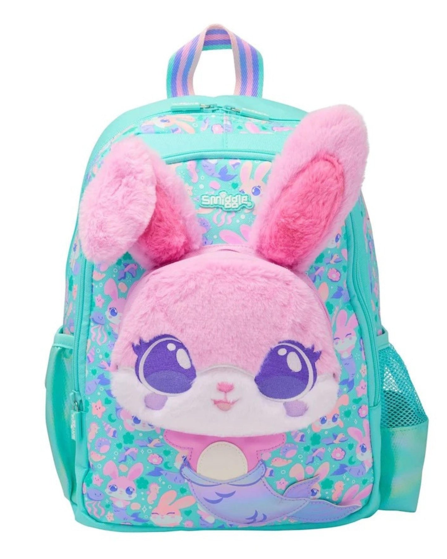 Smiggle Sky Blue Junior Curious Character Backpack