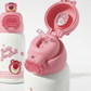 Disney Lotso stainless steel 2 opening 550ml drink bottle with cover straw-direct drink