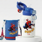 Marvel Spiderman 550ml 316 stainless straw + direct drink  bottle with starp+ cover