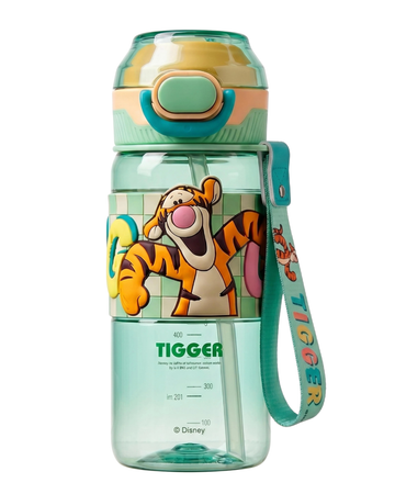 Disney Tigger 530ml bpa free double drink open straw and direct +lock