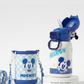 Disney Mickey mouse stainless steel 2 opening 550ml drink bottle with cover straw-direct drink