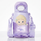 Disney frozen BPa free drink water bottle straw +direct drink 580ml+ strap