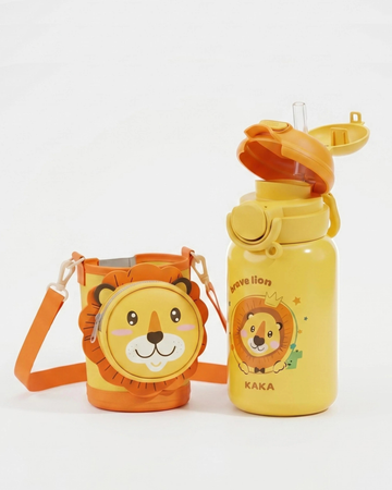 Lion stainless steel 2 opening 550ml drink bottle with cover