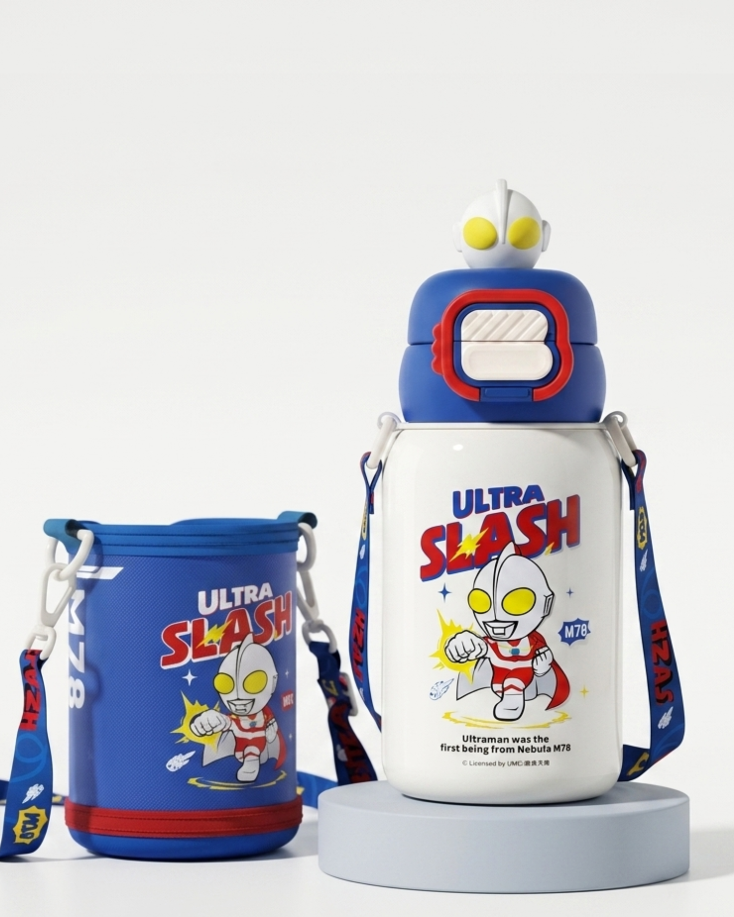 Ultra splash stainless steel 2 opening 550ml drink bottle with cover straw-direct drink