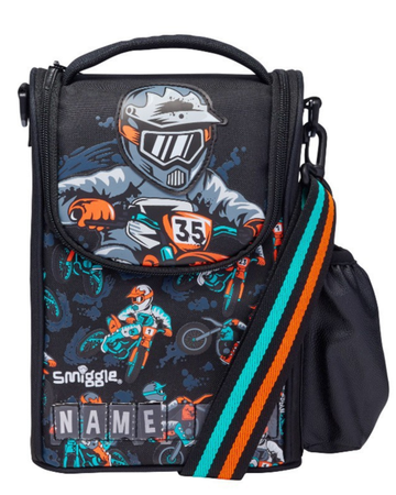 Smiggle motor lunch bag with strap
