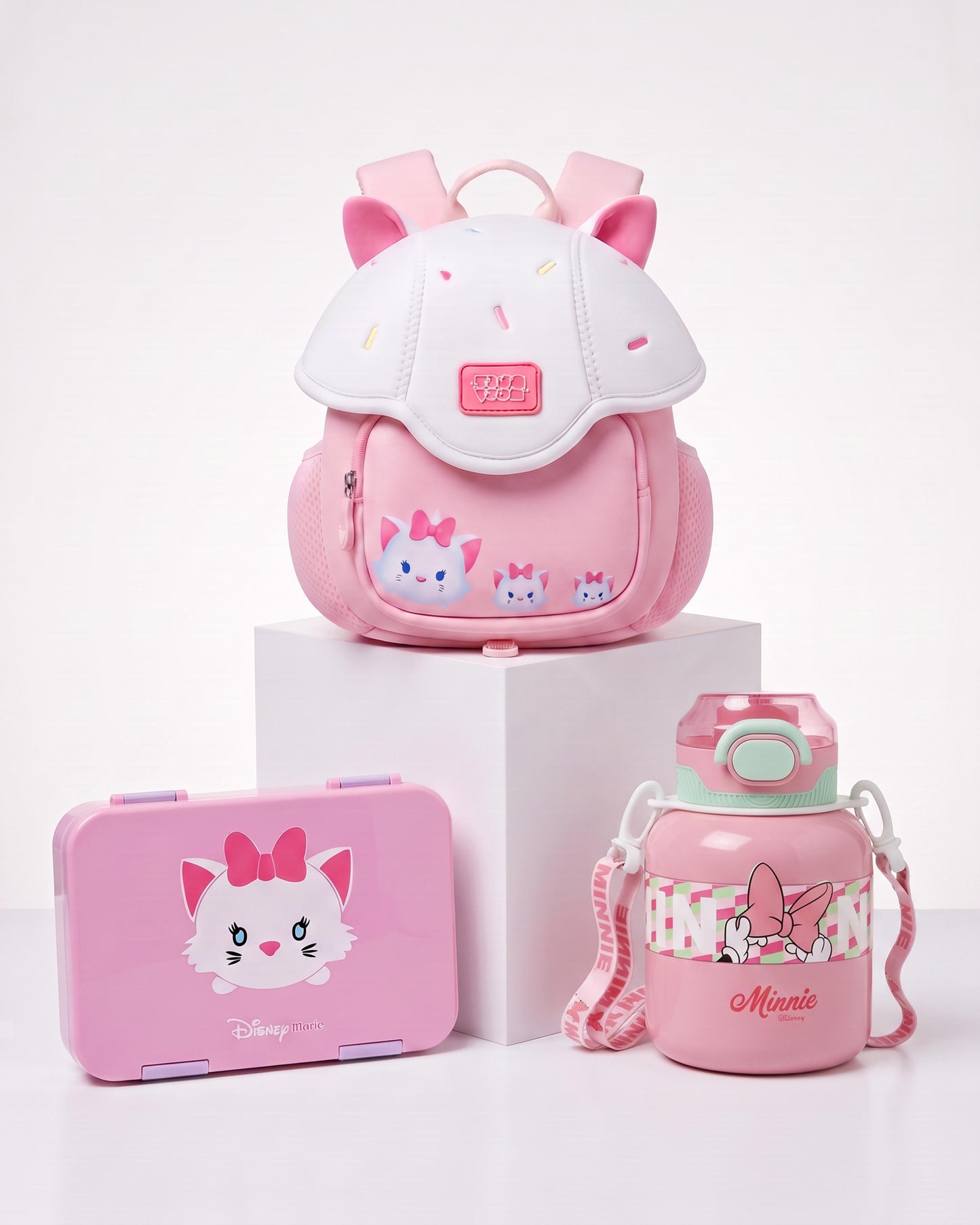 Disney Marie cat kindergarten stainless set 3pc set
