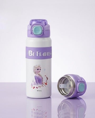 Disney Frozen stainless steel straw  opening 600ml drink bottle with lock