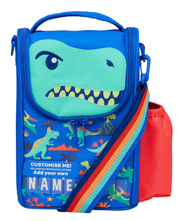 Smiggle dinosaur lunch bag with strap