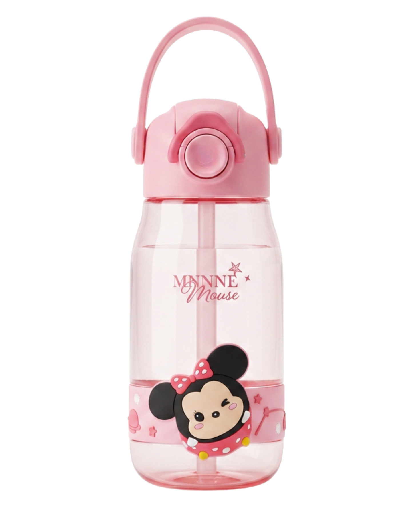 Disney Minnie mouse BPa free drink water bottle straw  520ml