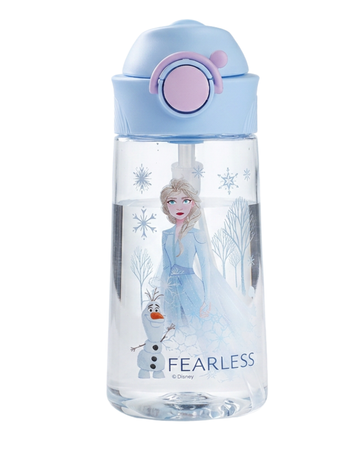 Disney Frozen blue straw drink bottle 470ml Bpa free tritan