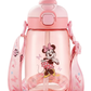 Disney Minnie mouse 550ml with strap and double drink straw+ direct drink Bpa free