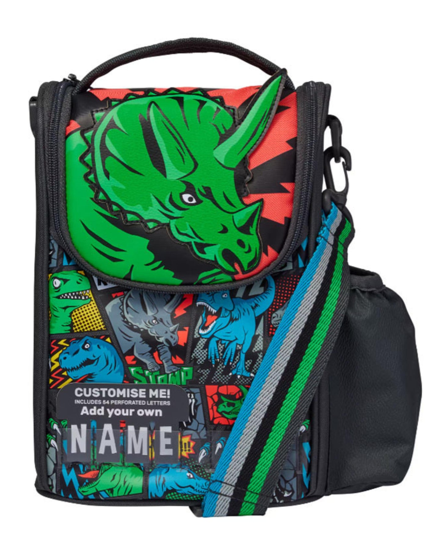 Smiggle dinosaur lunch bag with strap