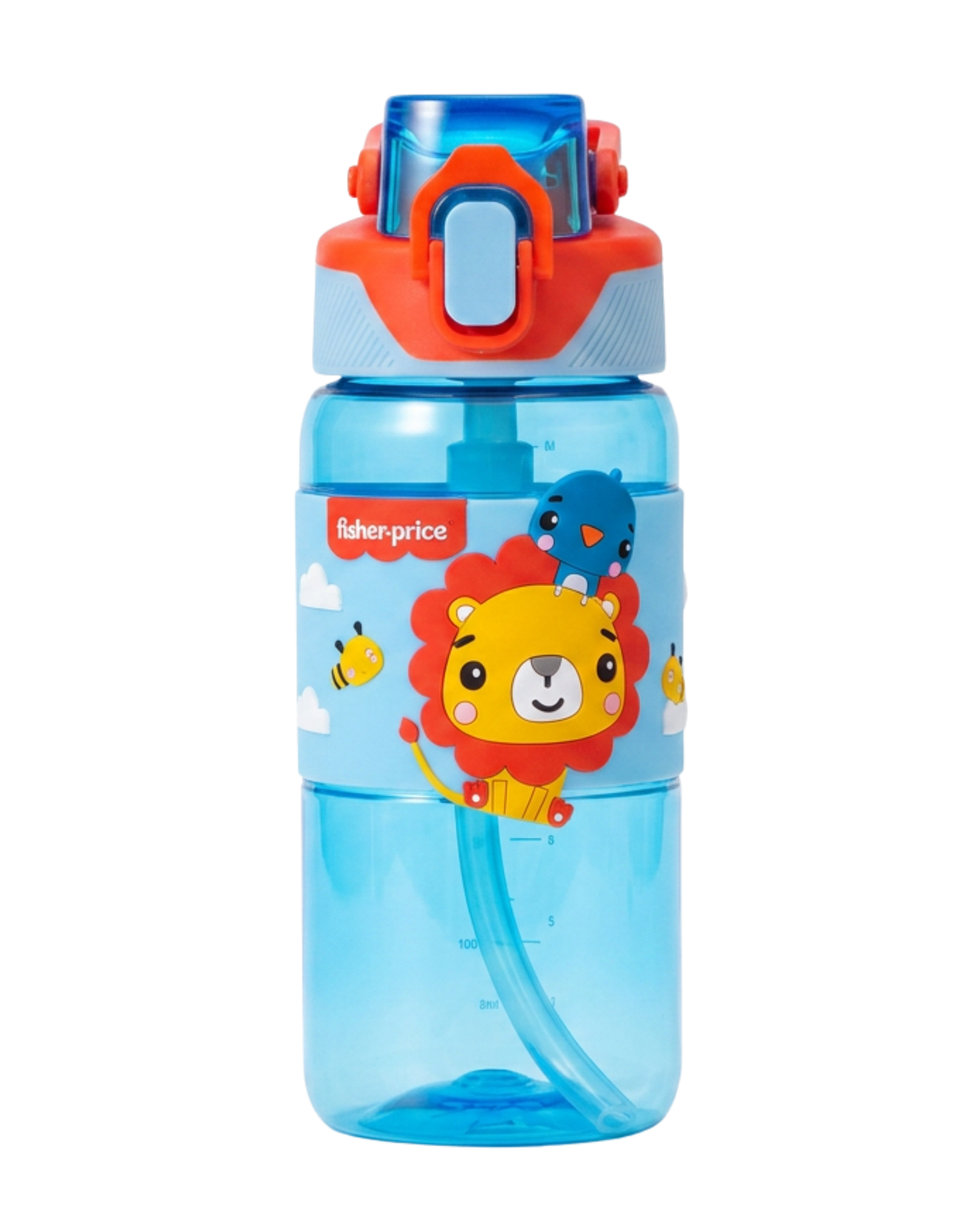 Fisher price lion straw BPA free water bottle with lock