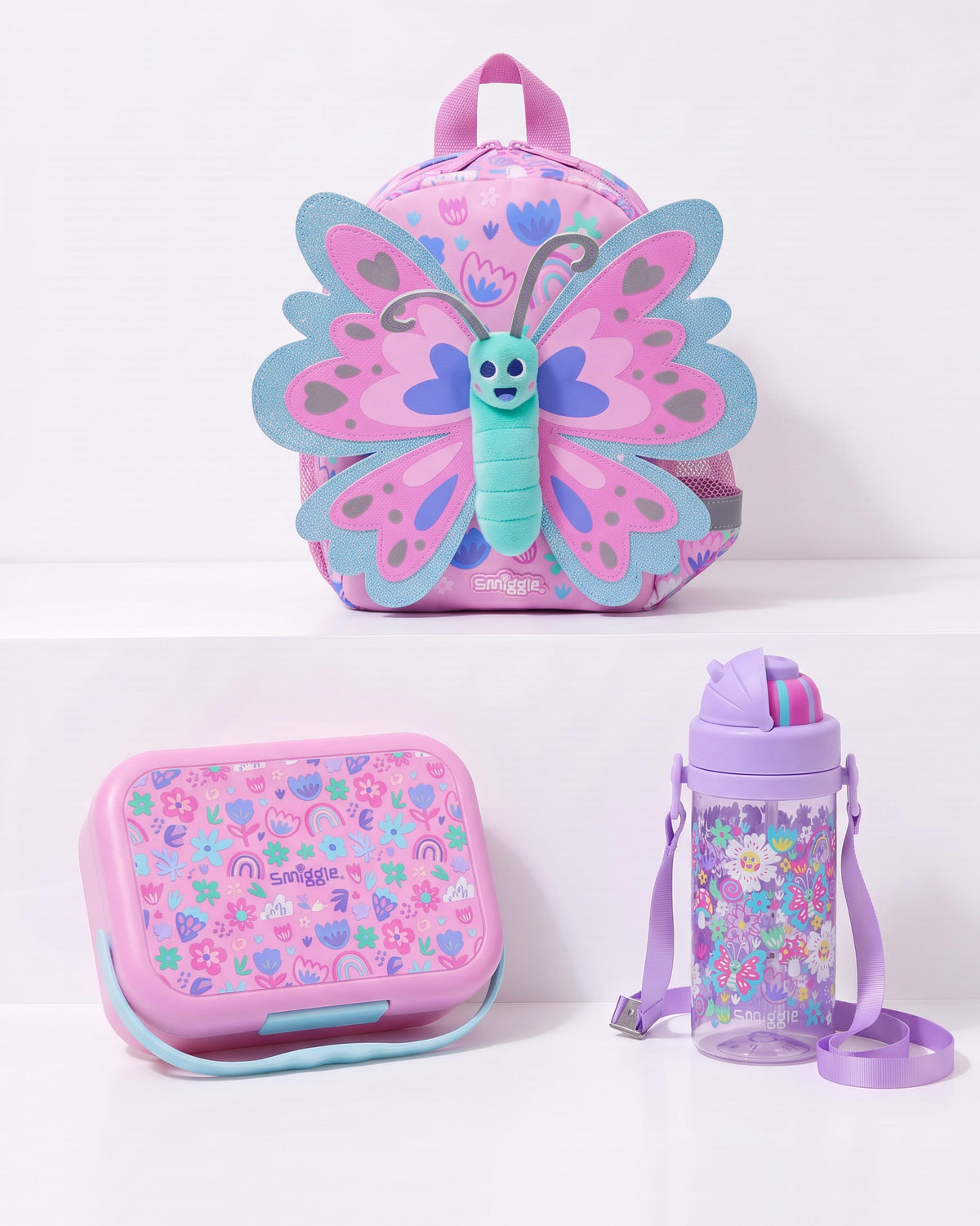 Smiggle buterfly teeny tiny 3pcs set kg1