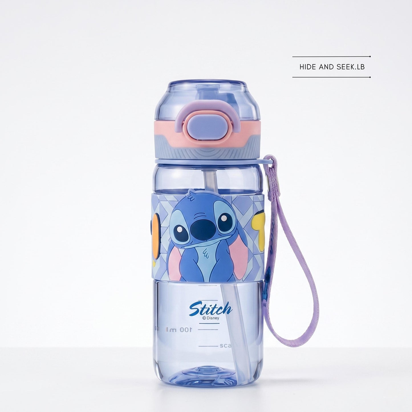 Stitch Disney drink bottle 500ml straw + direct drink