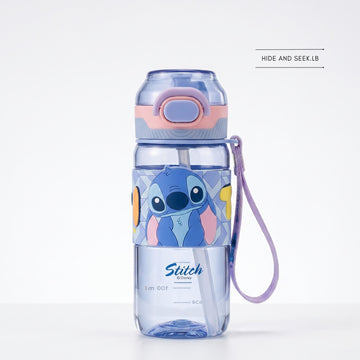 Stitch Disney drink bottle 500ml straw + direct drink