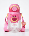 Disney Lotso BPa free drink water bottle straw +direct drink 580ml+ strap