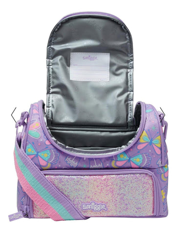 Smiggle butterfly Double Decker Lunchbox with Strap