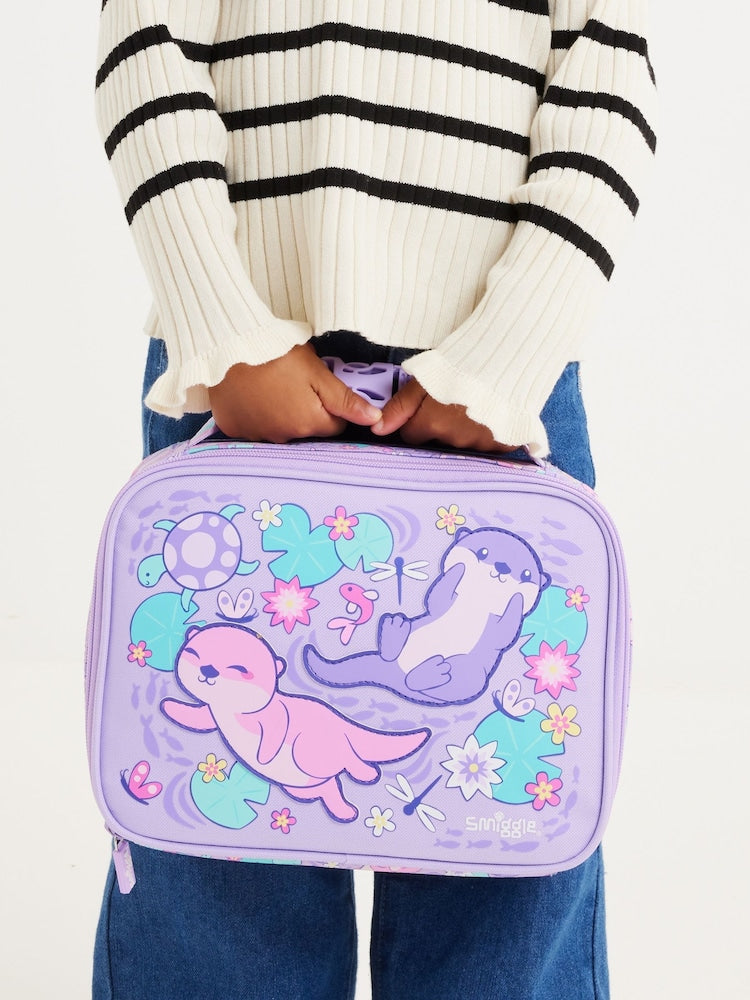 Smiggle Purple Out & About Teeny Tiny Square Lunchbox