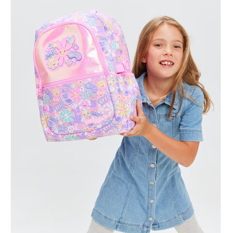 Smiggle flower primary school backpack