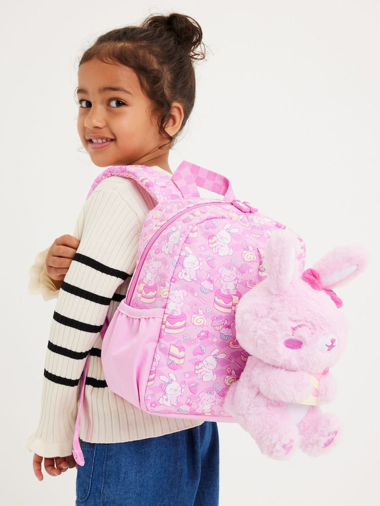 Pink Out & About Teeny Tiny Backpack With Detachable Plush Toy