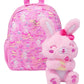 Pink Out & About Teeny Tiny Backpack With Detachable Plush Toy