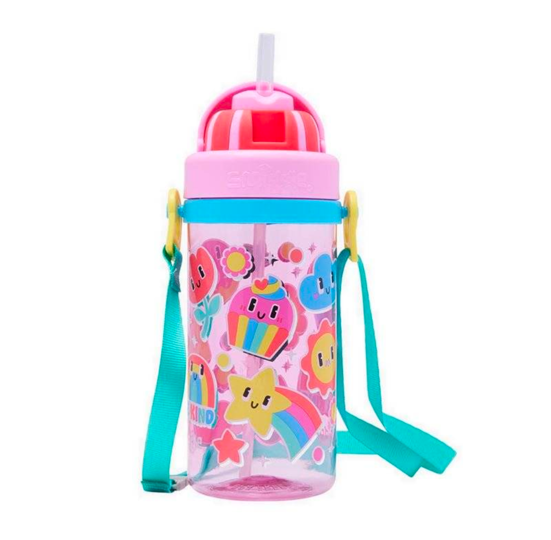 Smiggle be kind Bpa free bottle 400ml with straw