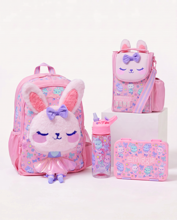 Smiggle bunny pink junior kg2 kg3 set 4pcs