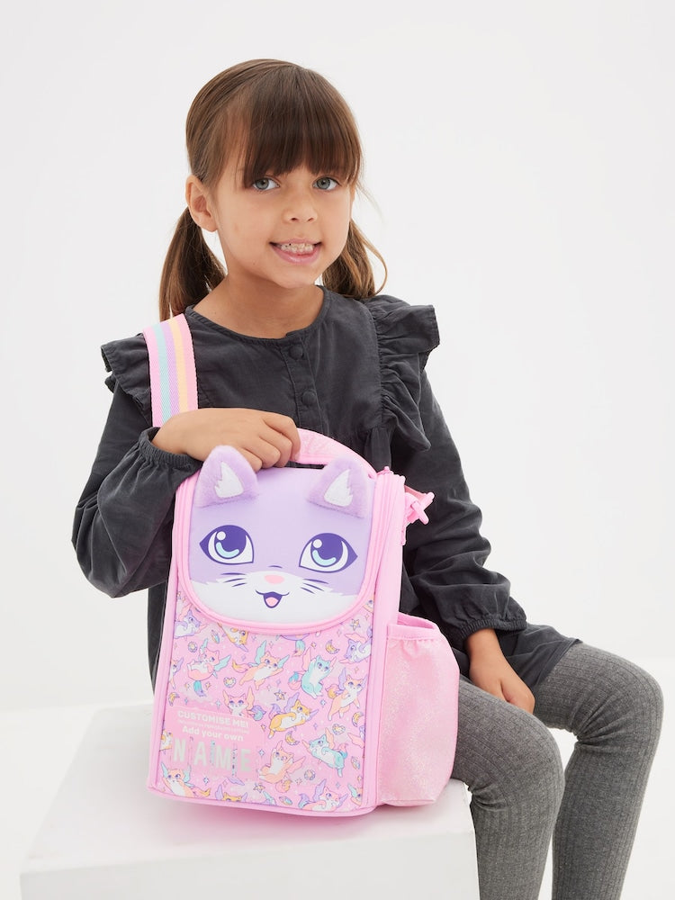 Smiggle cat lunch bag with strap
