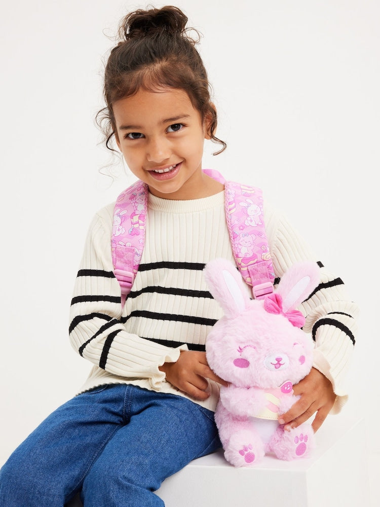 Pink Out & About Teeny Tiny Backpack With Detachable Plush Toy