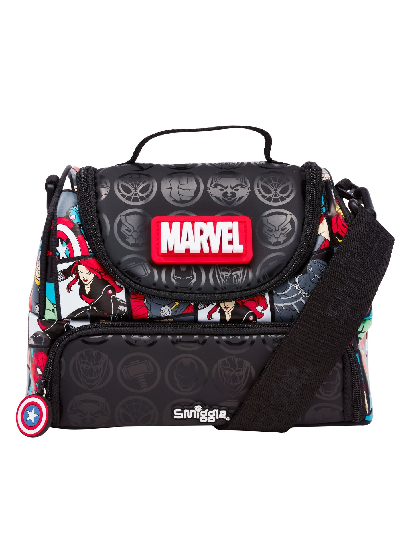 Smiggle avengers Double Decker Lunchbox with Strap