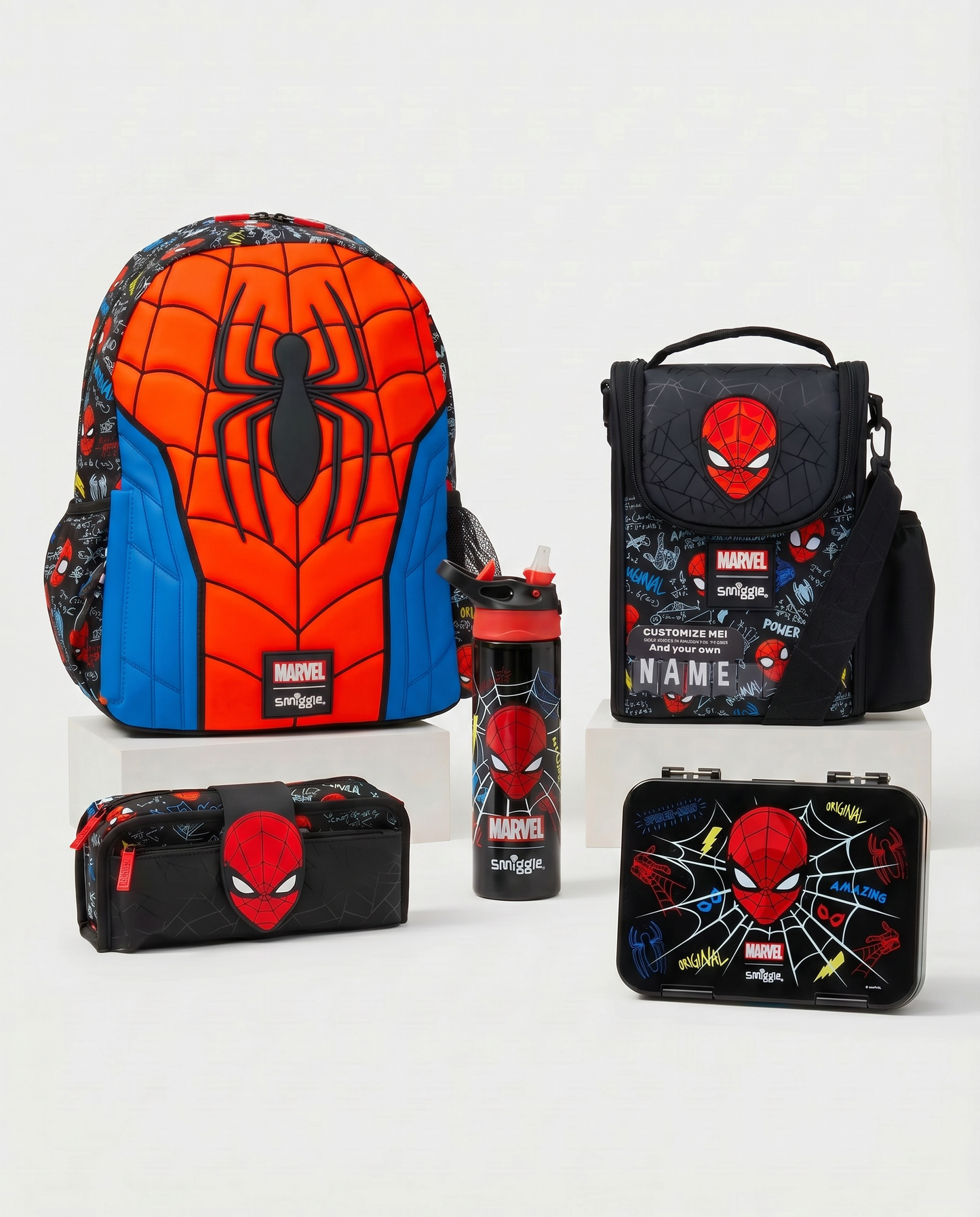 Smiggle spiderman junior 5 pcs set