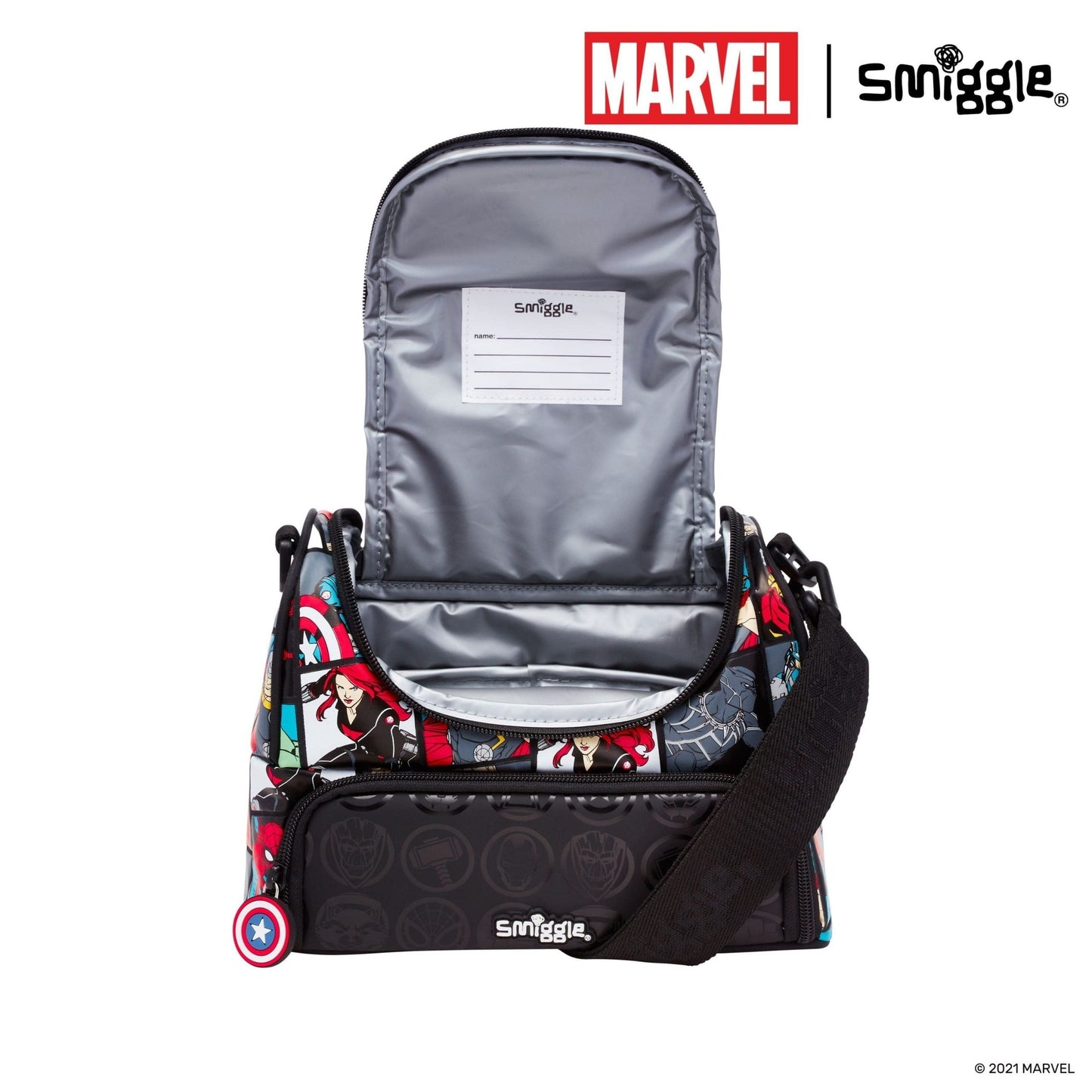 Smiggle avengers Double Decker Lunchbox with Strap
